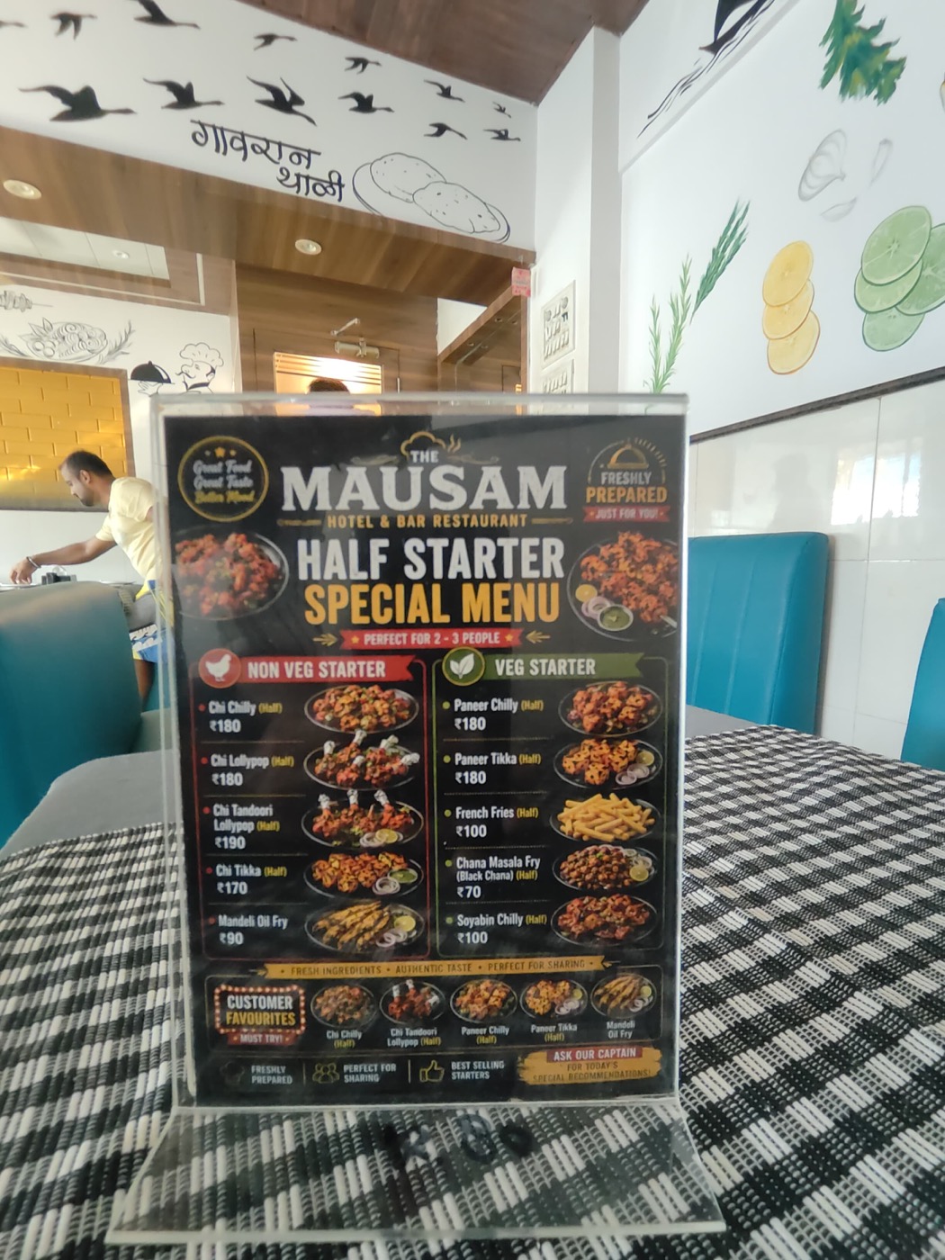 Mausam special table menu